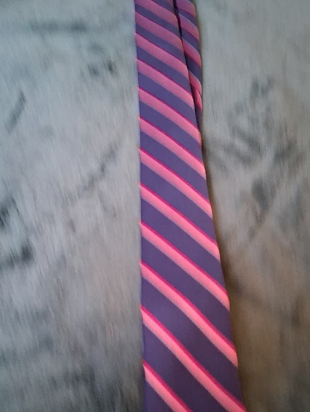 Lauren Ralph Lauren Purple Tie with Pink Diagonal Stripes